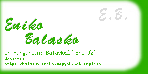 eniko balasko business card